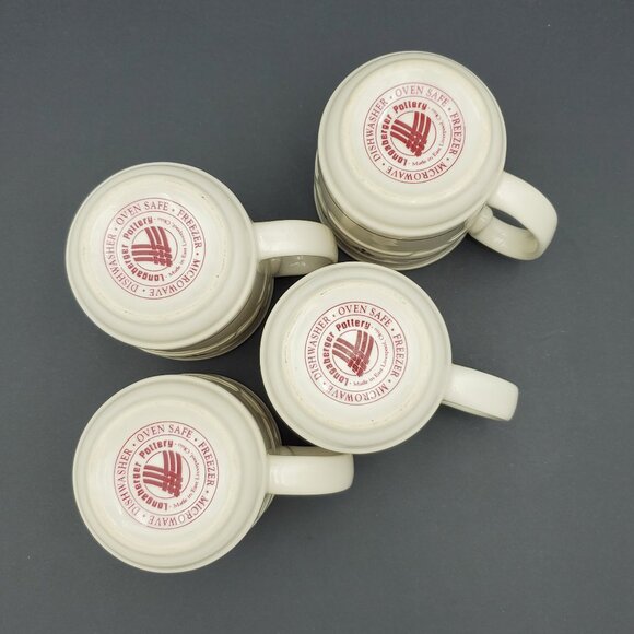 Longaberger Woven Traditions Red Mugs Longaberger Pottery Paprika Red Coffee Cup - Picture 3 of 9